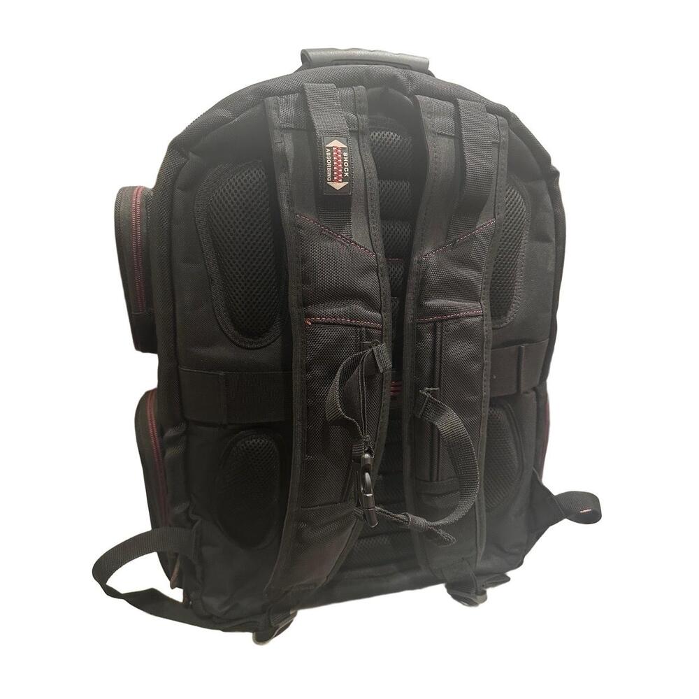 Mobile Edge Backpack Size Black Red Gaming Laptop Computer Multiple Compartments - Picture 2 of 10